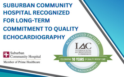 Suburban Community Hospital Recognized for Long-Term Commitment to Quality Echocardiography