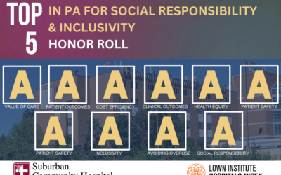 Suburban Community Hospital Earns “A” for Social Responsibility in National Ranking