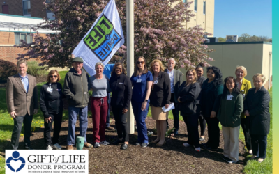 Suburban Community Hospital Honors Donor Heroes with Flag Raising During National Donate Life Month in April